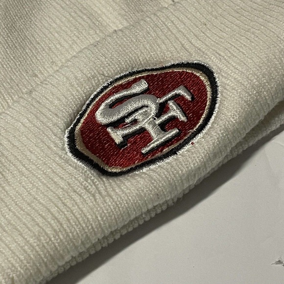 Vintage San Francisco 49ers Unisex Beanie Knit Hat Cap White Embroidered - Picture 2 of 5
